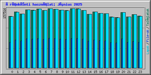 Óránkénti használat: Június 2025